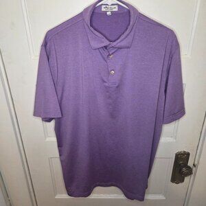 Peter Millar Summer Comfort Short sleeve Golf Polo - Men's size L - Purple